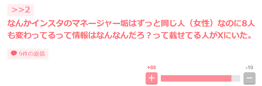 マネージャーは変わっていないという声